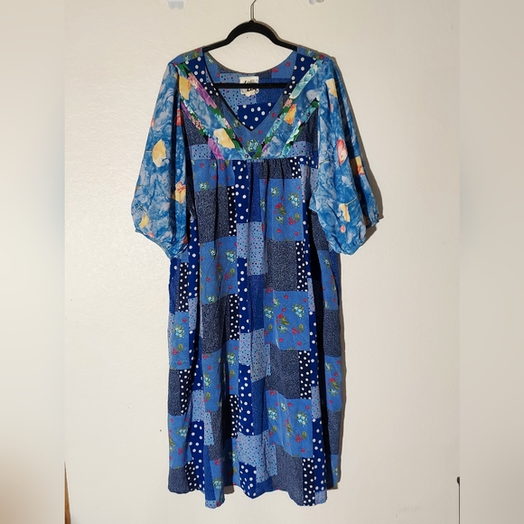 Lisa Maru Honolulu Dresses & Skirts - Lisa Maru Honolulu Vintage Multicolor Floral Patchwork Maxi Dress WM Size 3XL